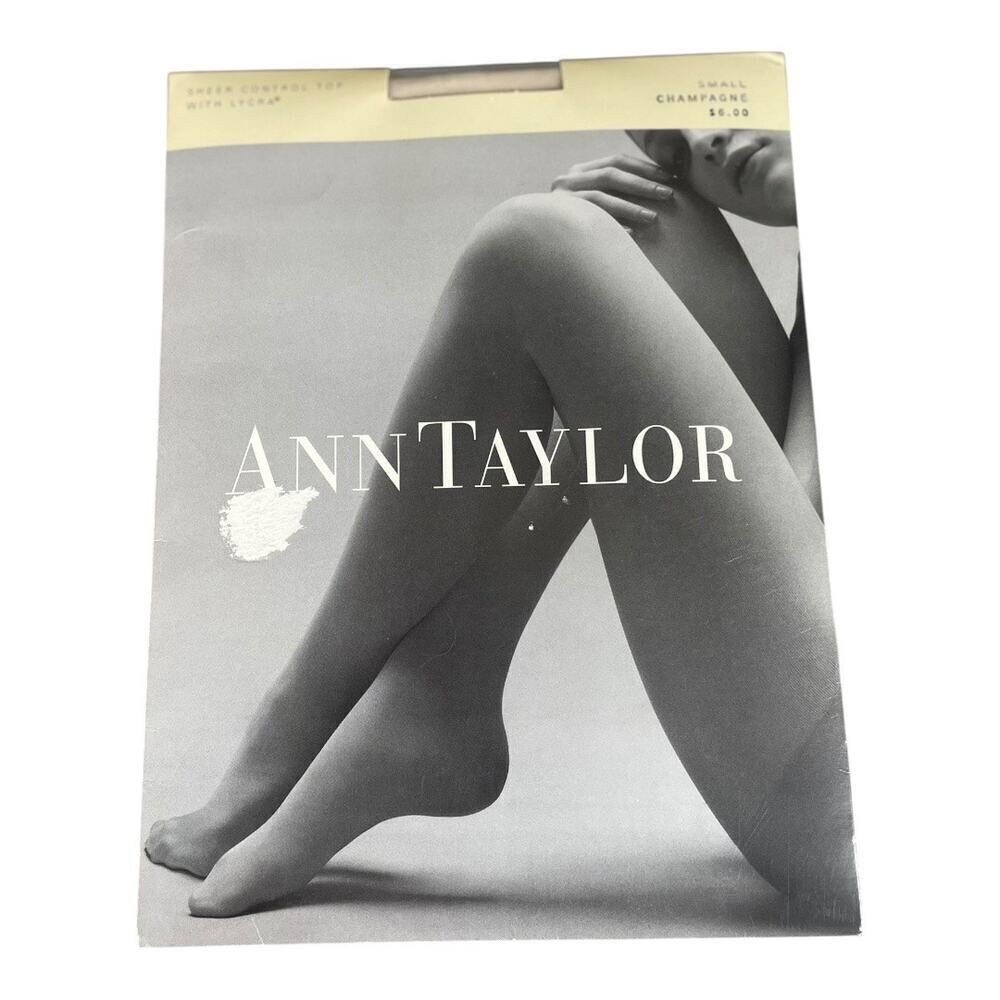 NWT Vintage Ann Taylor Small Sheer Champagne Colored Women’s Pantyhose